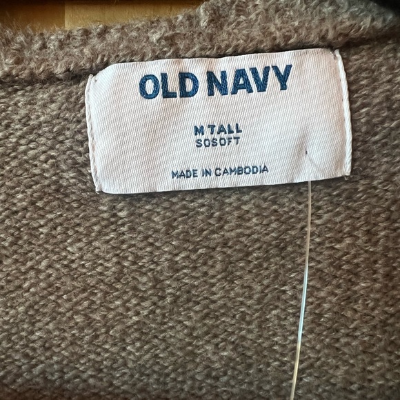 NWT Old Navy So Soft Tie Waist Sweater, Size M Tall, Sedimentary - Picture 8 of 8